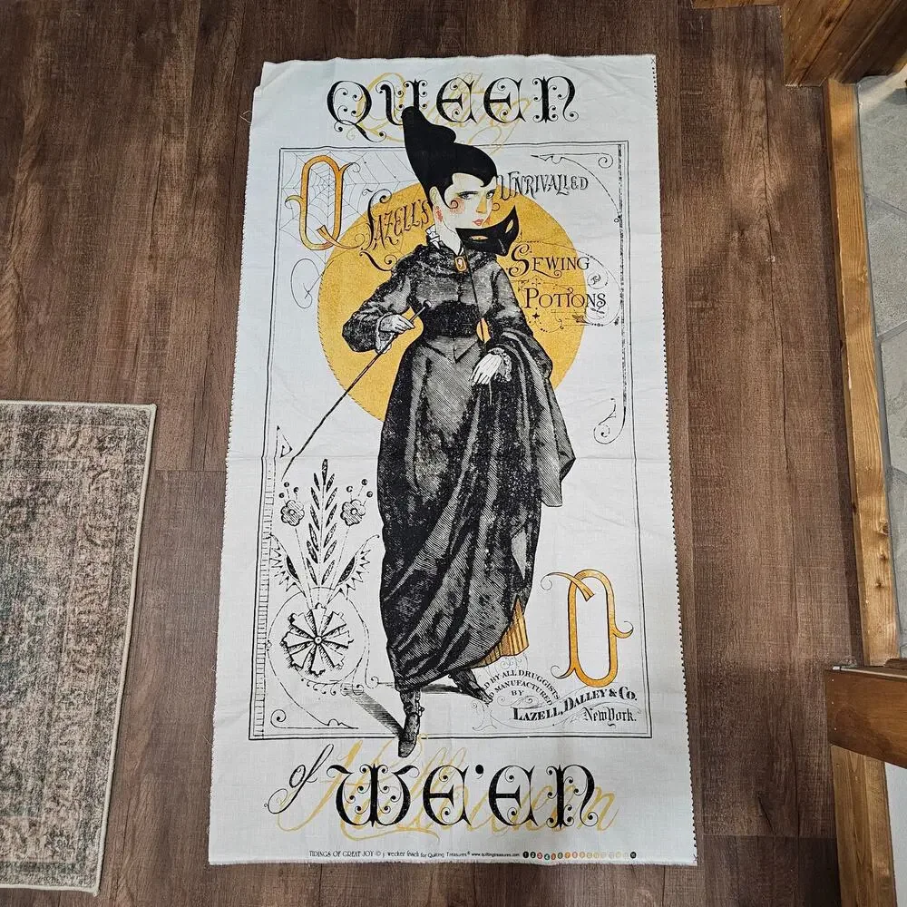 Halloween Fabric Panel Riley Blake Queen Of Ween Victorian Witch J Wecker Frisch